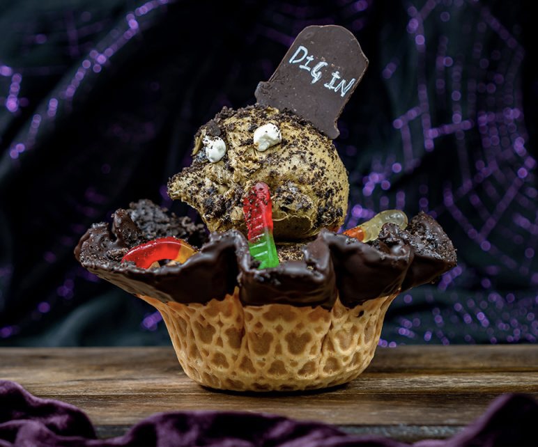 rest in chocolate sundae Disneyland Halloween Foodie Guide