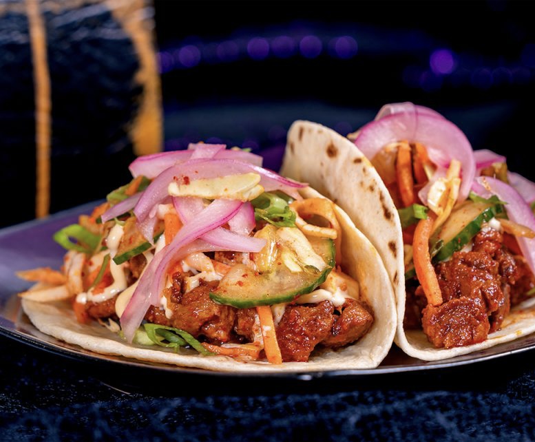 spicy pork tacos