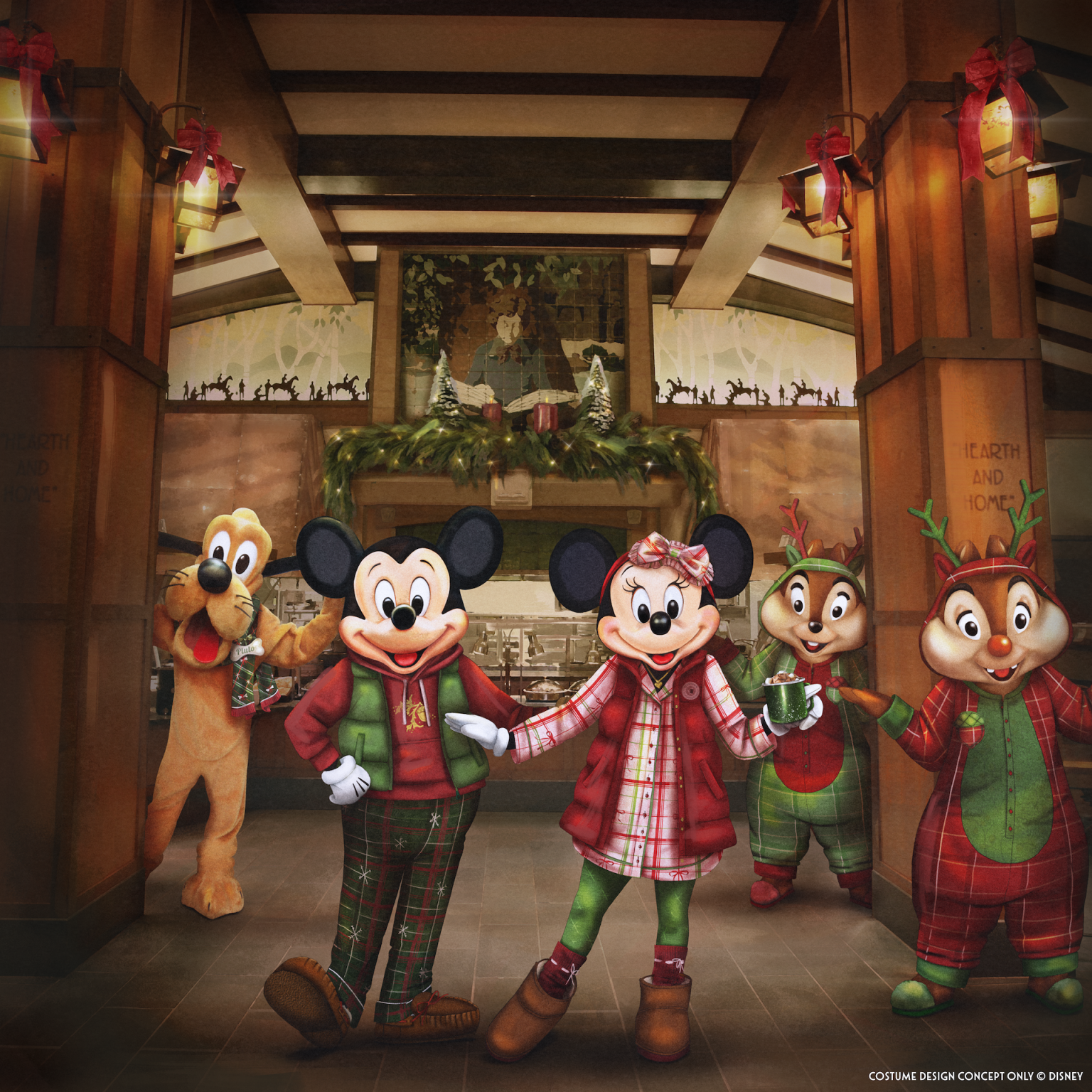 Mickey’s Holiday Pajama Party at Storytellers Cafe Disneyland Resort Holiday Foodie Guide 2024